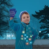Kép 2/4 - Family karácsonyi sál, LED-es, elemes, kék, 100cm