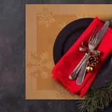 Kép 3/3 - Family karácsonyi tányéralátét, arany, 45x30cm