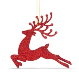 Kép 4/7 - Family karácsonyfadísz, glitteres rénszarvas, 12cm,  4 db/csomag