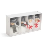 Kép 4/4 - Family karácsonyfadísz, poliészter hóember, 10cm, 4 db/csomag