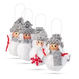 Kép 1/4 - Family karácsonyfadísz, poliészter hóember, 10cm, 4 db/csomag