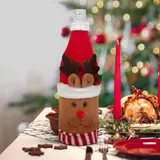 Kép 3/3 - Family karácsonyi italos üveg dekor, 3D rénszarvas, poliészter, 27x12cm