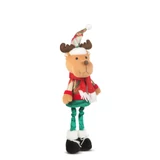 Kép 1/2 - Family karácsonyi textil manó figura, rénszarvas, 65x18x13cm