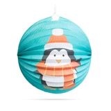 Kép 4/4 - Family karácsonyi lampion pingvin mintával, 25cm