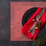 Kép 3/3 - Family karácsonyi tányéralátét, piros, 45x30cm
