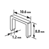 Kép 2/2 - Globiz tűzőkapocs 1,2x10,6x8mm 1000db