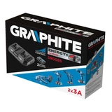 Kép 2/5 - Graphite Energy+ dupla akkumulátor töltő, 18V, 2x3A 