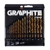 Kép 2/2 - Graphite fémcsigafúró, HSS-Cobalt, 1.0-10.0mm, 19részes