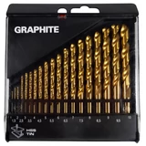 Kép 2/2 - Graphite HSS fémcsigafúró készlet 1.0-10.0mm, 19 részes
