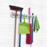 Kép 3/7 - Handy 57149 univerzális fali takarítóeszköz/szerszám tartó, akaszókkal, 5db-os