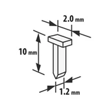 Kép 2/3 - Handy 10443C tűzőkapocs, 1.2x2x10mm, 2000db