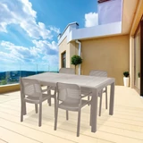 Kép 2/2 - Hecht Samana kerti bútor szett 1 Anegada asztal+4 Samana szék, bézs