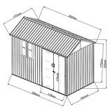 Kép 4/4 - Hecht 6x10 Nord kerti szerszámtároló ház, 1.6x2.9x2.2m