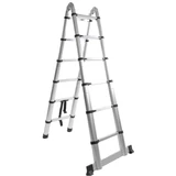 Kép 1/3 - Teleszkópos kétágú létra, alumínium, 380cm