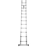 Kép 2/3 - Teleszkópos kétágú létra, alumínium, 380cm