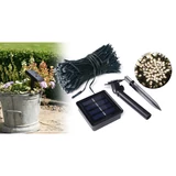 Kép 1/3 - 100 LED-es napelemes kerti fényfüzér, meleg fehér, 20 m