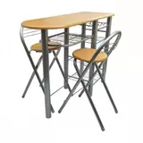Kép 1/4 - Konyhai bárszett asztallal és két székkel