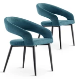 Kép 1/3 - Timeless Home Luna 2 darabos szék szett, kék