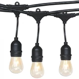Kép 4/7 - Vízálló dekor égősor, 15 db E27 LED lámpával, 14,6 m, melegfehér