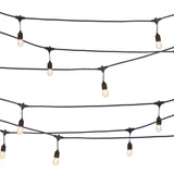 Kép 5/7 - Vízálló dekor égősor, 15 db E27 LED lámpával, 14,6 m, melegfehér