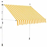 Kép 1/6 - Feltekerhető napellenző, sárga csíkos, 350x120 cm