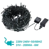 Kép 2/4 - 480 LED-es karácsonyi fényfüzér, 8 mozgó beállítással, színes