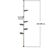 Kép 2/3 - Teleszkópos virágtartó, szürke, 230-290cm