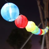 Kép 3/4 - Party lampion, 10 LED-es, elemes