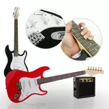 Kép 2/2 - Elektromos gitár szett kezdőknek, ajándék erősítővel, piros-fehér