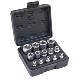 Kép 1/2 - Hoteche dugókulcs készlet, E-típus, 1/4&quot;, 3/8&quot;, 1/2&quot;, 14db
