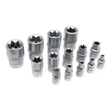 Kép 2/2 - Hoteche dugókulcs készlet, E-típus, 1/4", 3/8", 1/2", 14db