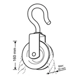 Kép 2/2 - Kötélcsiga, 160mm