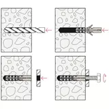 Kép 2/2 - Állványcsavar 10x80mm, kerek tiplivel 14x70mm, fakötésű alátéttel 10mm, 2db