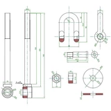 Kép 2/2 - Csúszócsapágyas hintacsukló, M12x130mm