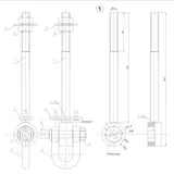 Kép 2/3 - Csúszócsapágyas hintacsukló, oldható, M12x130mm