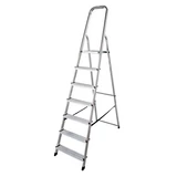 Kép 1/7 - Krause háztartási alu létra 6+1 fokos fellépővel, 150kg