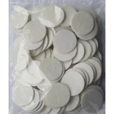 Kép 2/2 - Csúsztatófilc bliszterben, öntapadó, kör, fehér, 9mm, 32db
