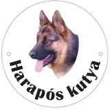 Kép 1/3 - Kutyatábla, műanyag, 9.5cm, németjuhász