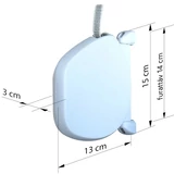 Kép 2/2 - Mini redőnyautomata + heveder, fehér, 14mm/5m