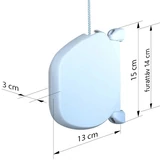 Kép 2/2 - Mini redőnyautomata + zsinór, fehér, 5m
