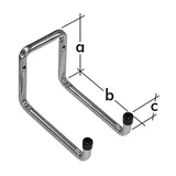 Kép 2/2 - Kétágú garázskampó, 120x160x50mm