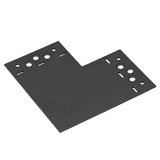 Kép 1/2 - Díszítőelemmel kiegészíthető összekötő lemez &quot;L&quot;, fekete, 146x146x85/2,5mm, ET