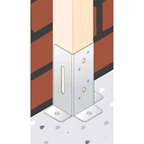 Kép 3/3 - Lecsav. állítható nyitott oszloptalp, horganyzott, 101x95x152/2mm, (ET)