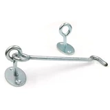 Kép 1/3 - Talpas ajtókapocs szemmel bliszterben, horganyzott, 12cm