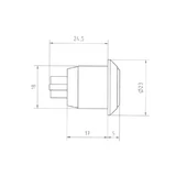 Kép 3/4 - C-37 bútorzár +2 kulcs, hengeres