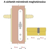 Kép 2/2 - Elzett 758 fúrásvédett zárbetét, nikkel, 50/60mm, 3 kulcs