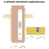 Kép 2/2 - Elzett XT zárbetét, réz, 50/50mm, 3 kulcs