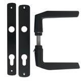 Kép 1/2 - SB ajtókilincs 410 + portálcím 85mm cilinderlyukas fekete