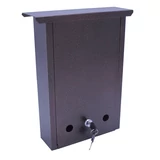 Kép 1/2 - Kültéri, álló, fém postaláda "Nosztalgia", bronz, 25x32cm