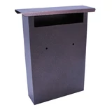 Kép 2/2 - Kültéri, álló, fém postaláda "Nosztalgia", bronz, 25x32cm